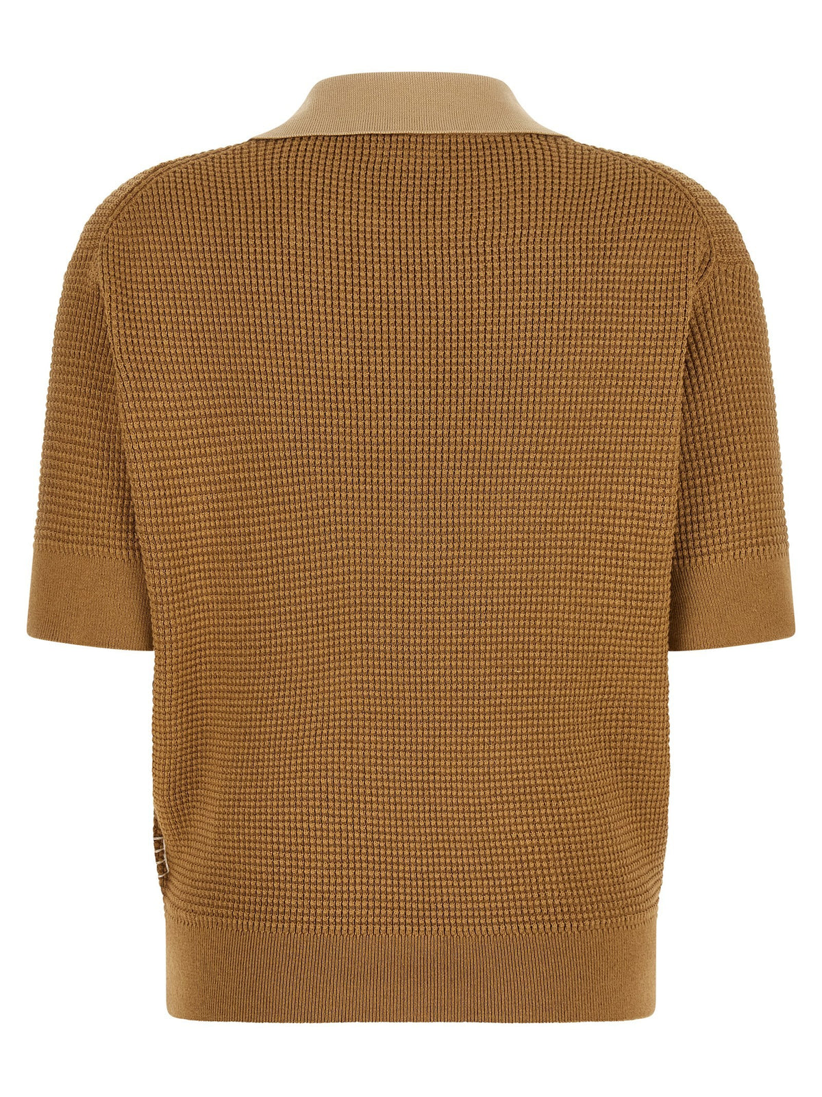 Waffle stitch polo shirt
