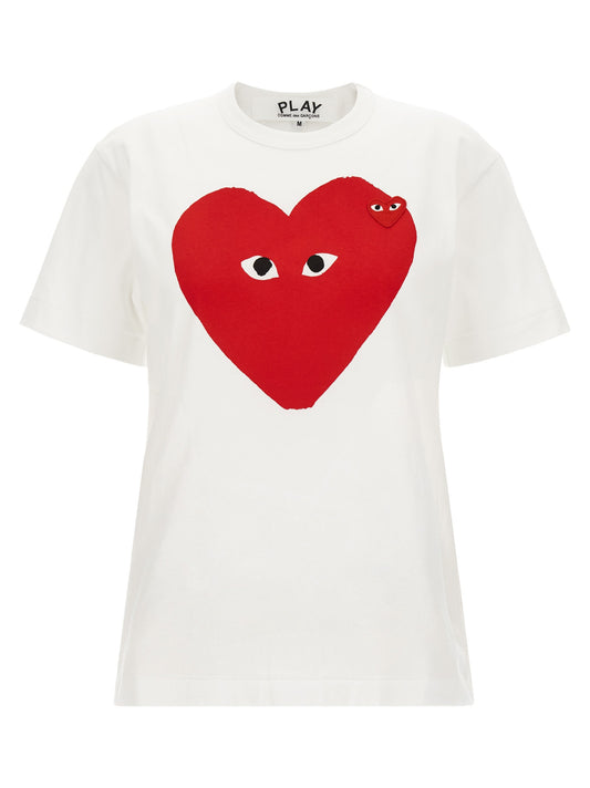White 'Double Heart Emblem' T-shirt
