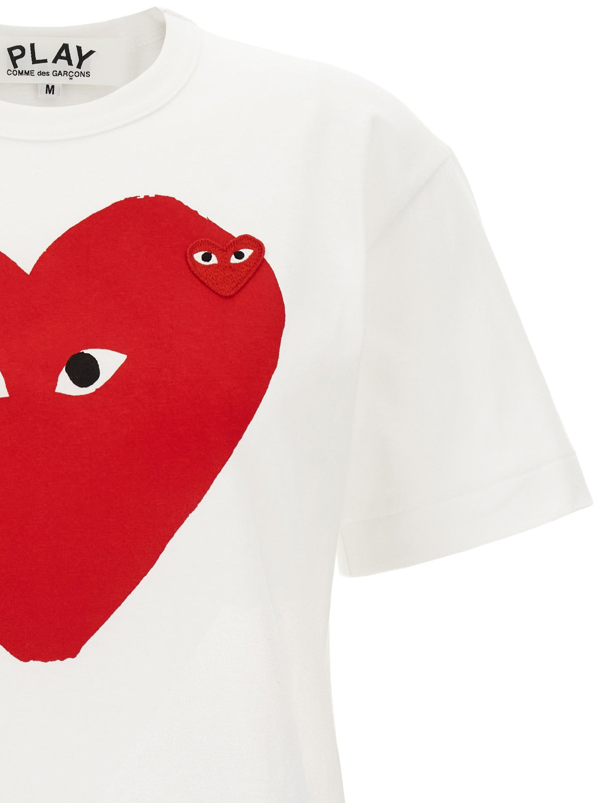 White 'Double Heart Emblem' T-shirt