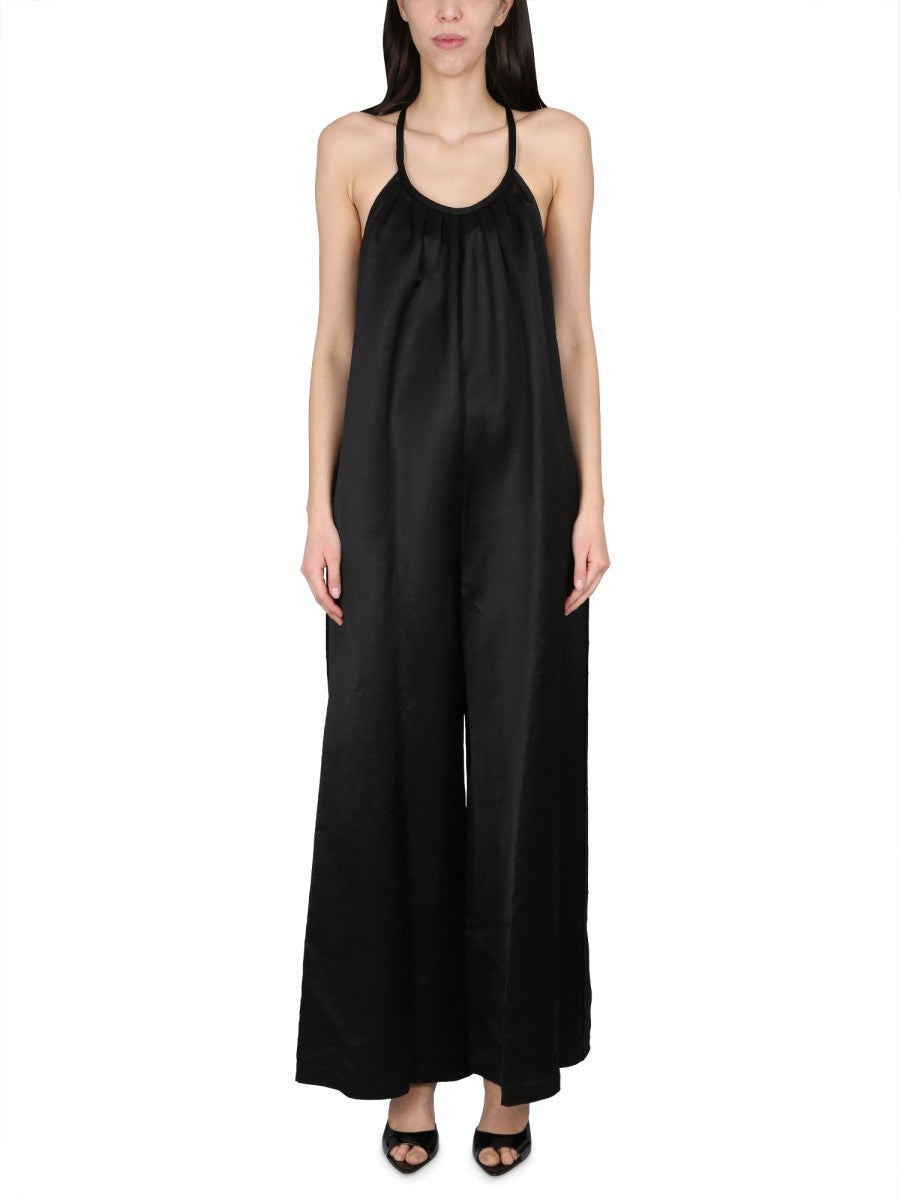 WIDE SATIN JUMPSUIT