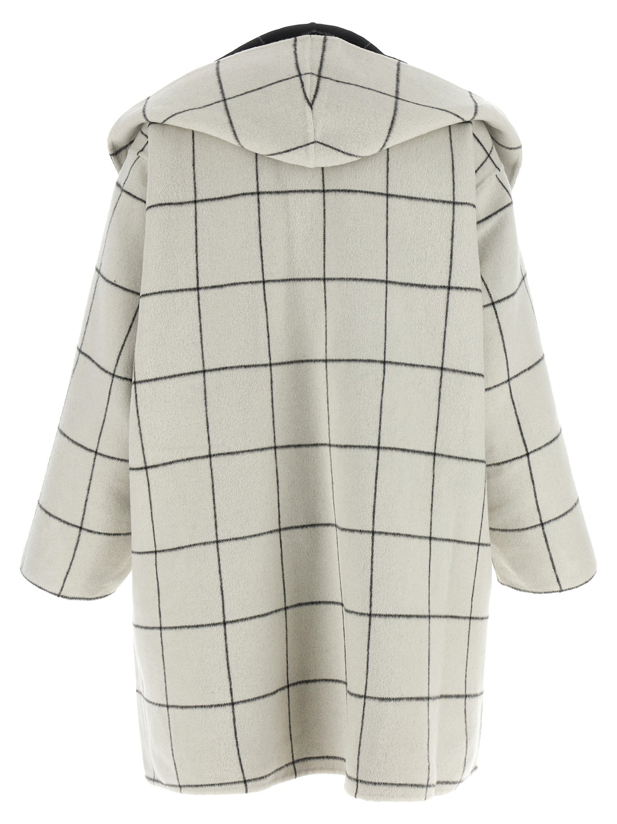 ' Windowpane Hoodie' revrsibile coat