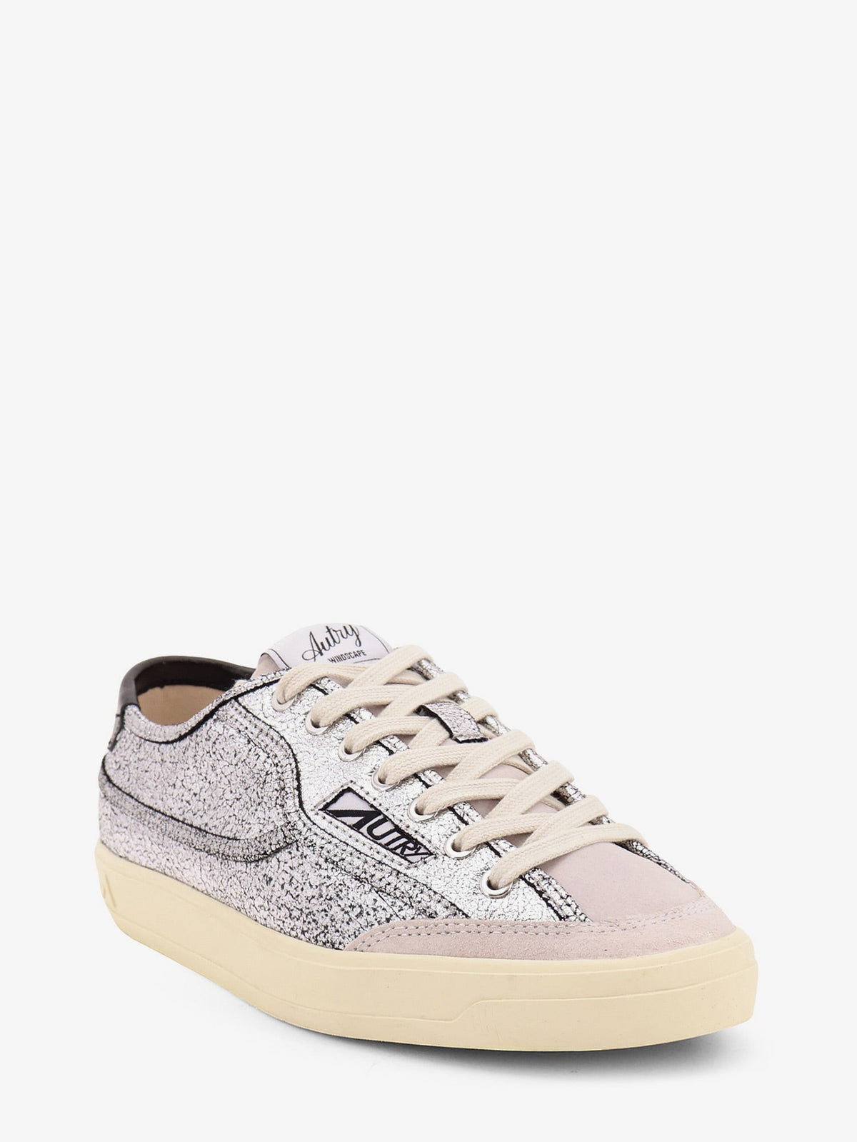 Windscape Low silver leather sneakers