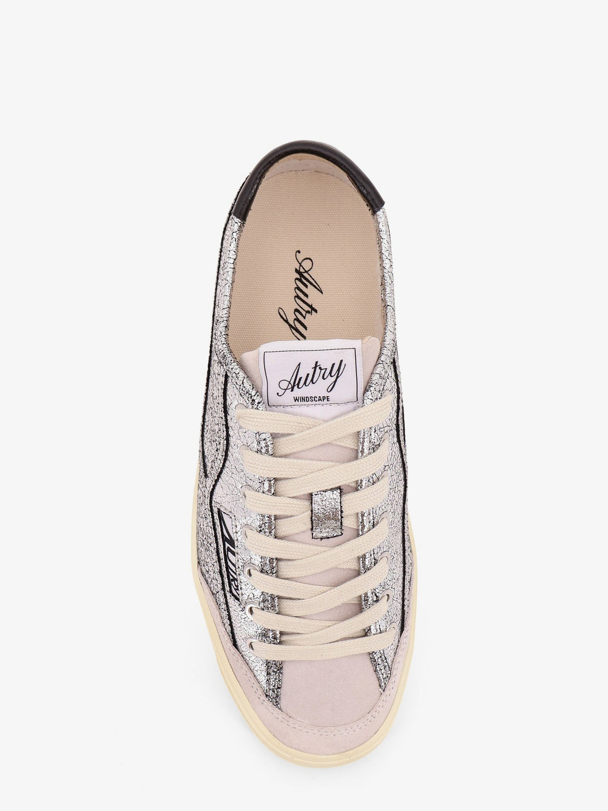 Windscape Low silver leather sneakers