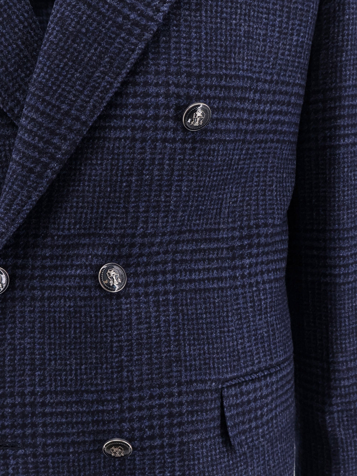 Wool and cashmere blend suit with Prince of Wales pattern