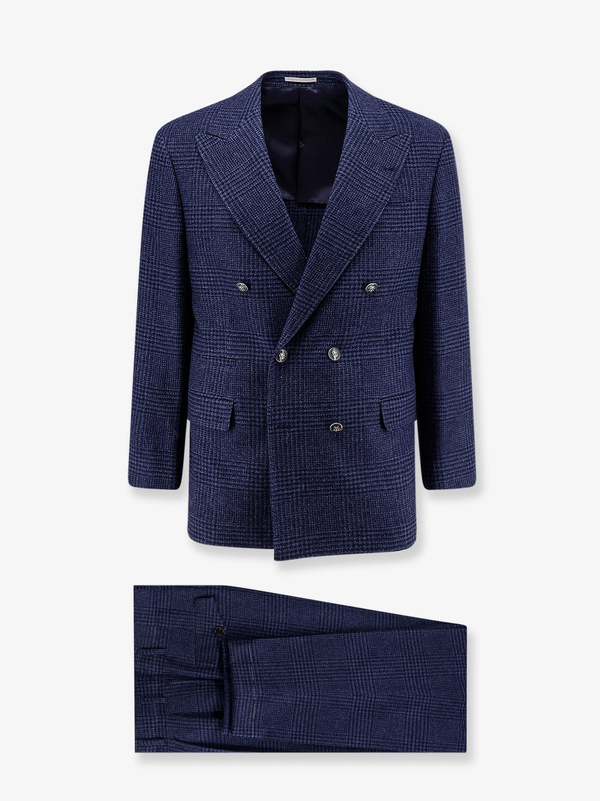 Wool and cashmere blend suit with Prince of Wales pattern
