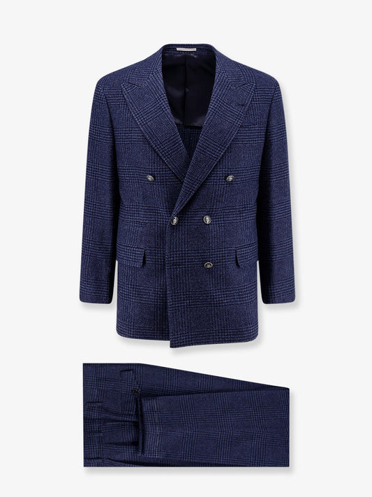 Wool and cashmere blend suit with Prince of Wales pattern