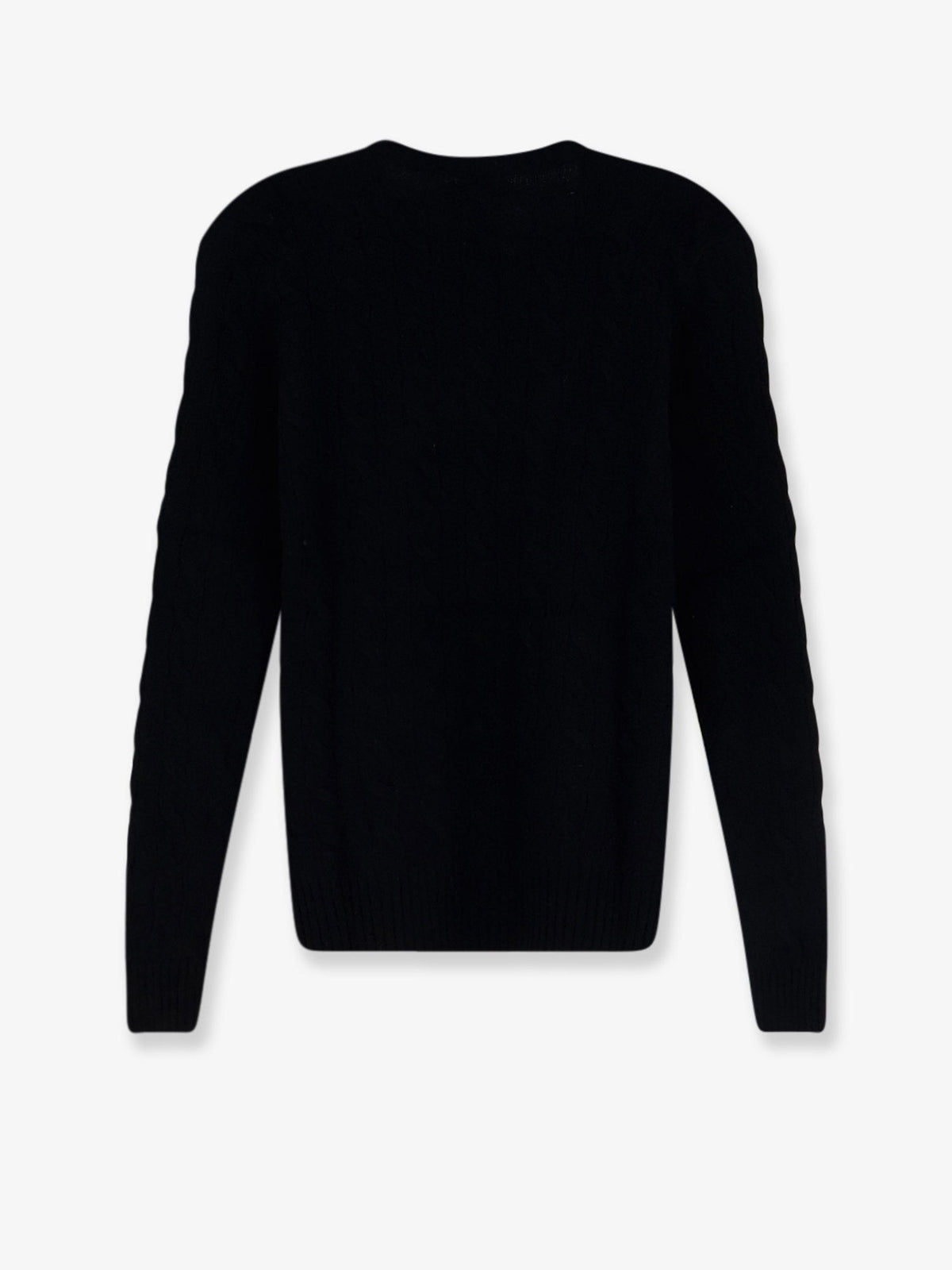 Wool and cashmere blend sweater with embroidered logo on the front