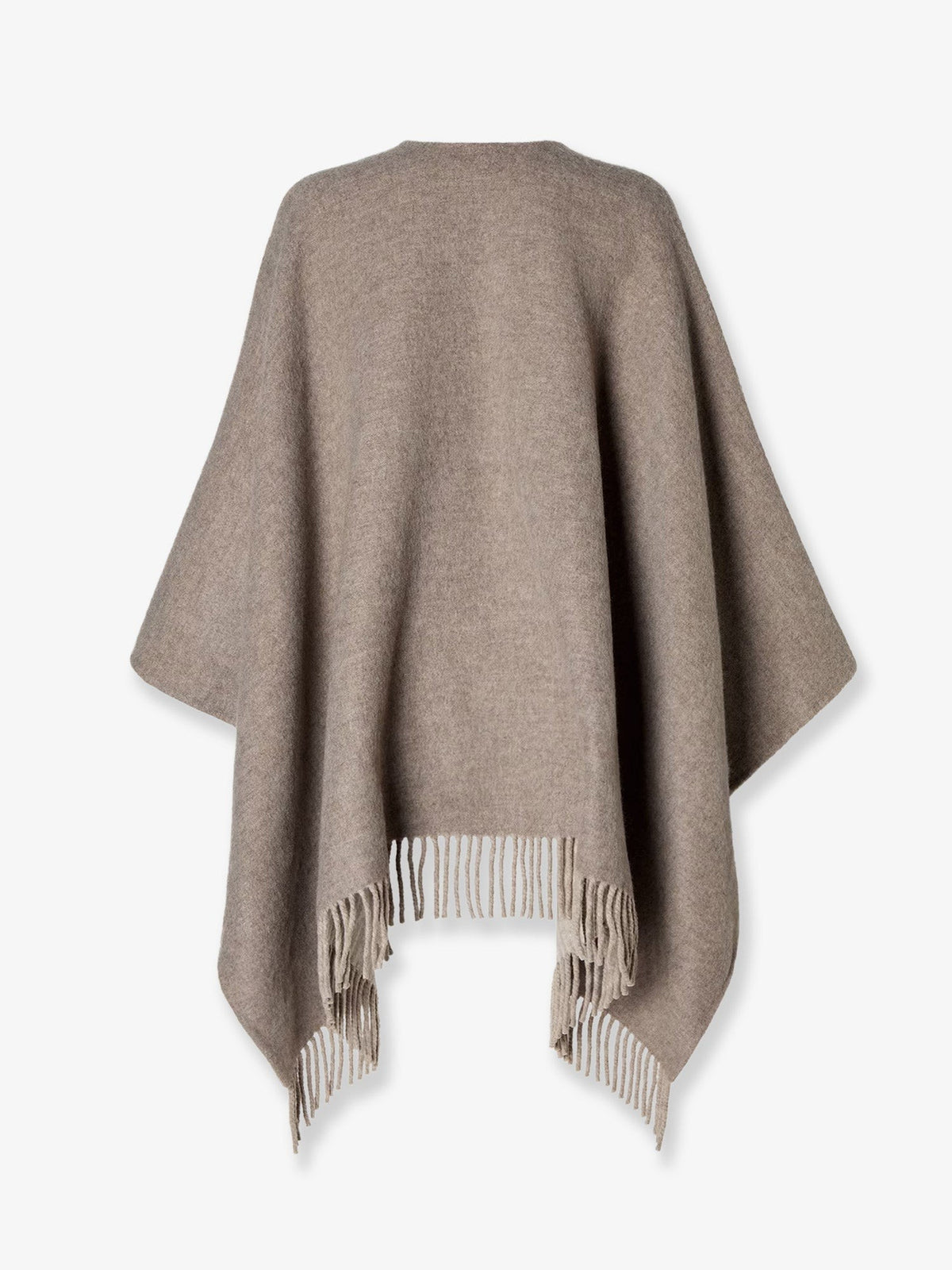 Wool and cashmere cape with FF zucca print