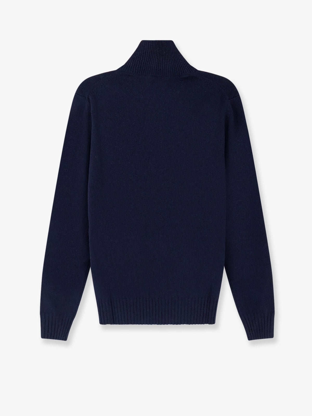 Wool and cashmere half-zip cardigan