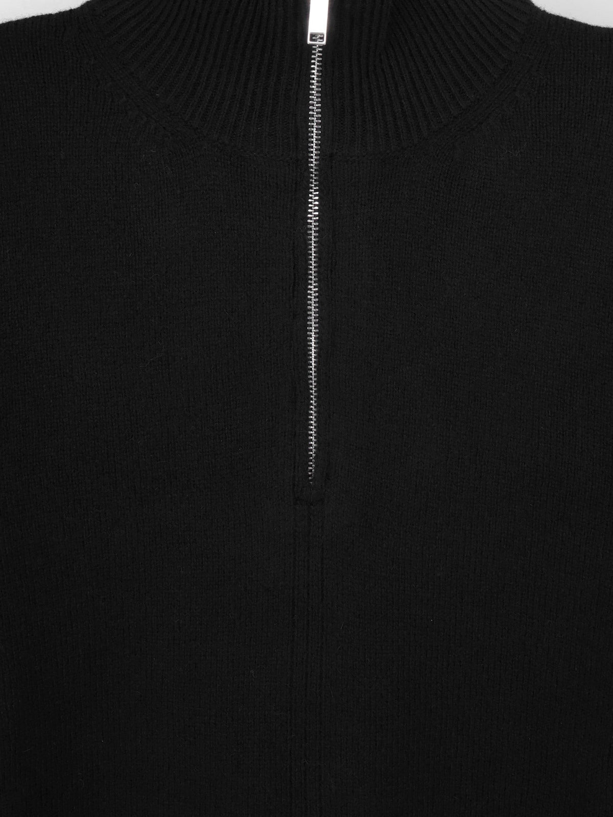 Wool and cashmere half-zip cardigan