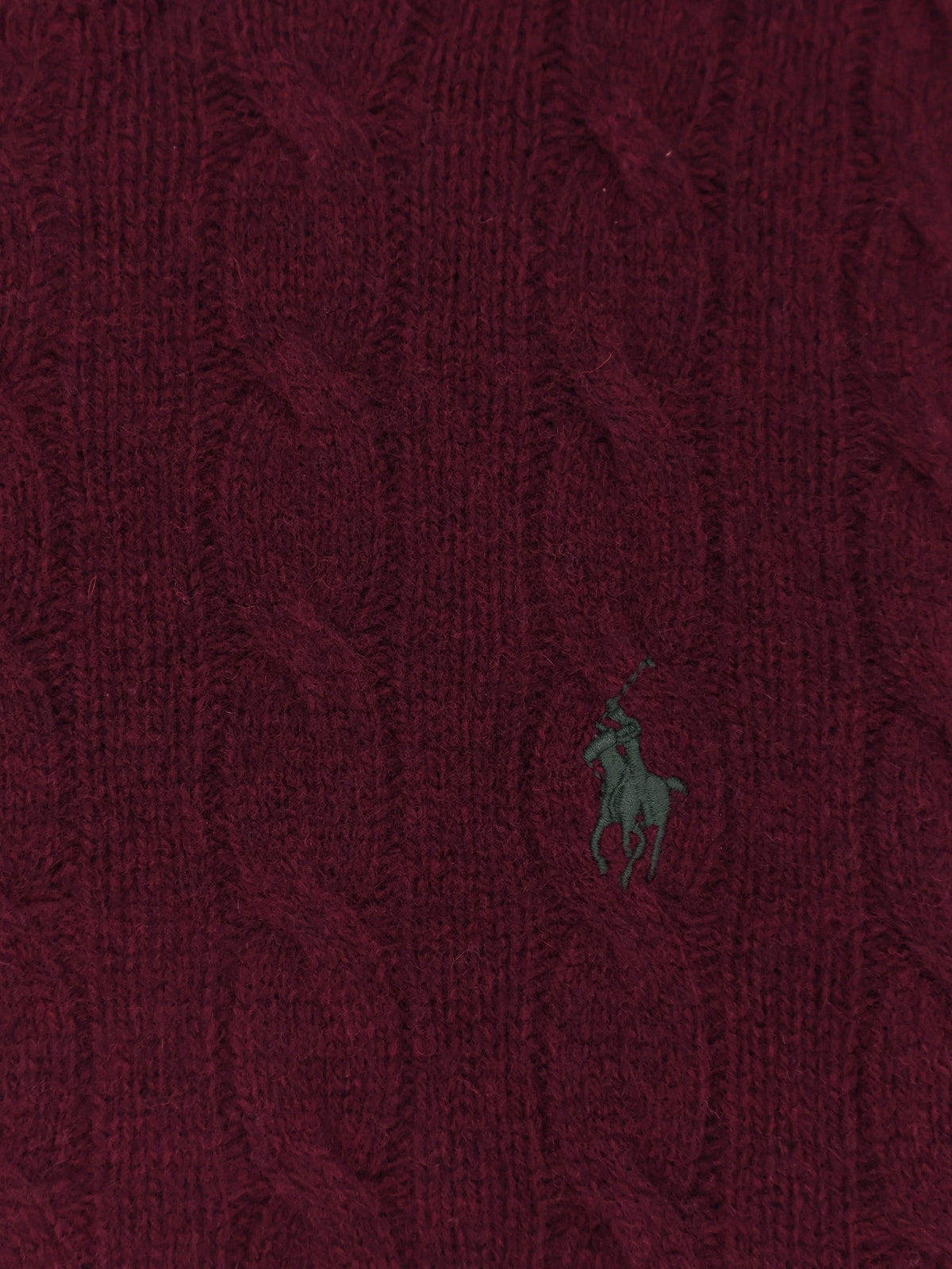 Wool and cashmere sweater with braided knit