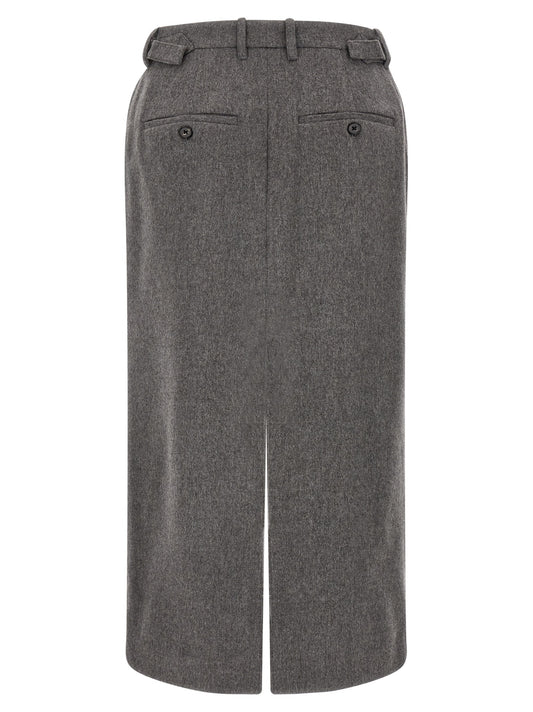 Wool and cashmere tailored skirt