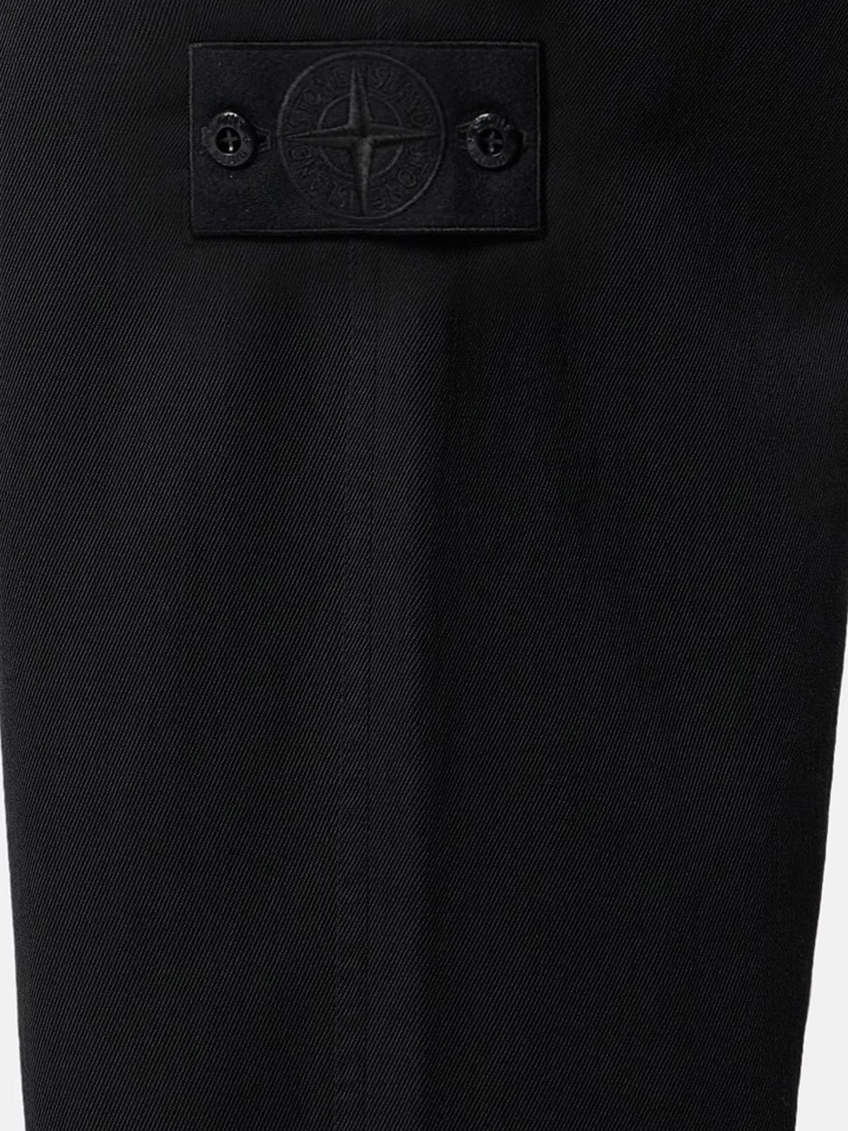 Wool and cotton blend trousers