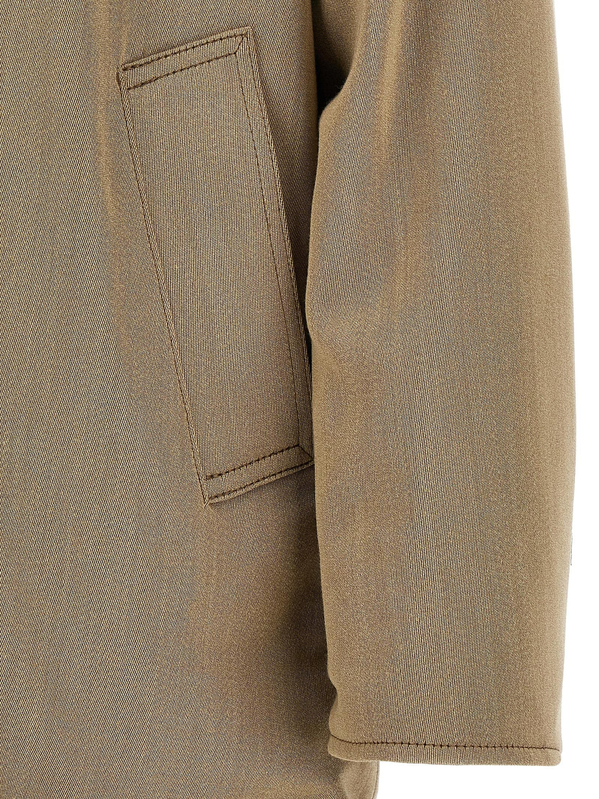 Wool and leather reversible jacket