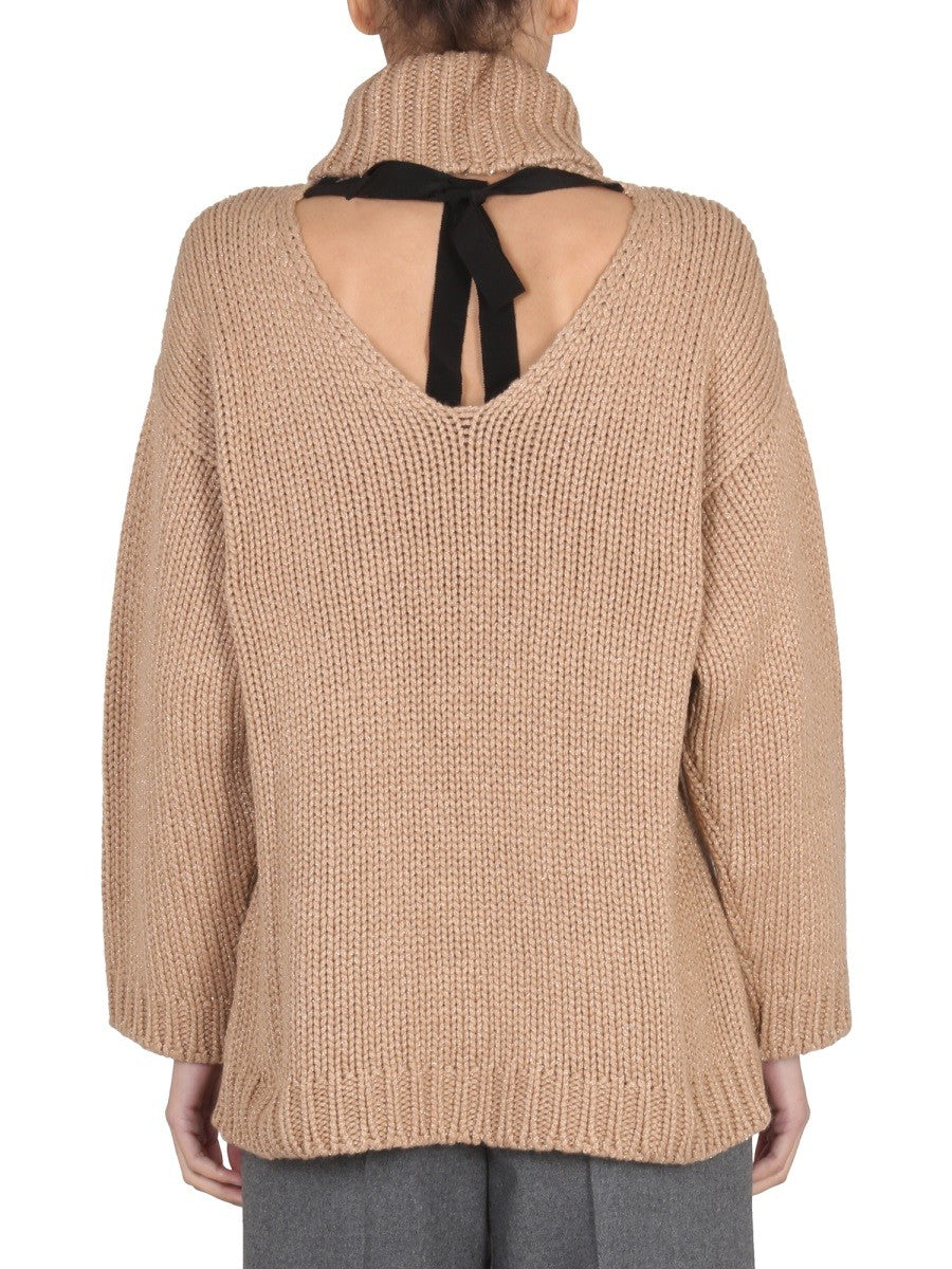 WOOL AND LUREX BLEND SWEATER