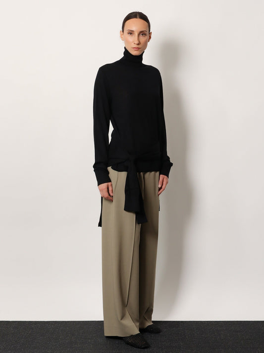 Wool and silk turtleneck