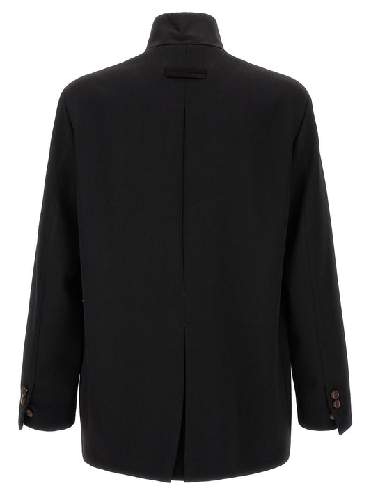 Wool blazer with buttons
