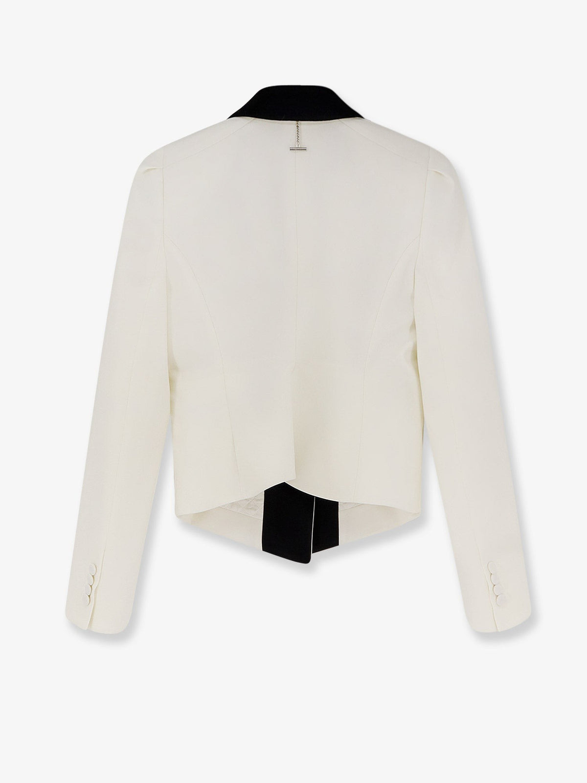 Wool blazer with satin lapel