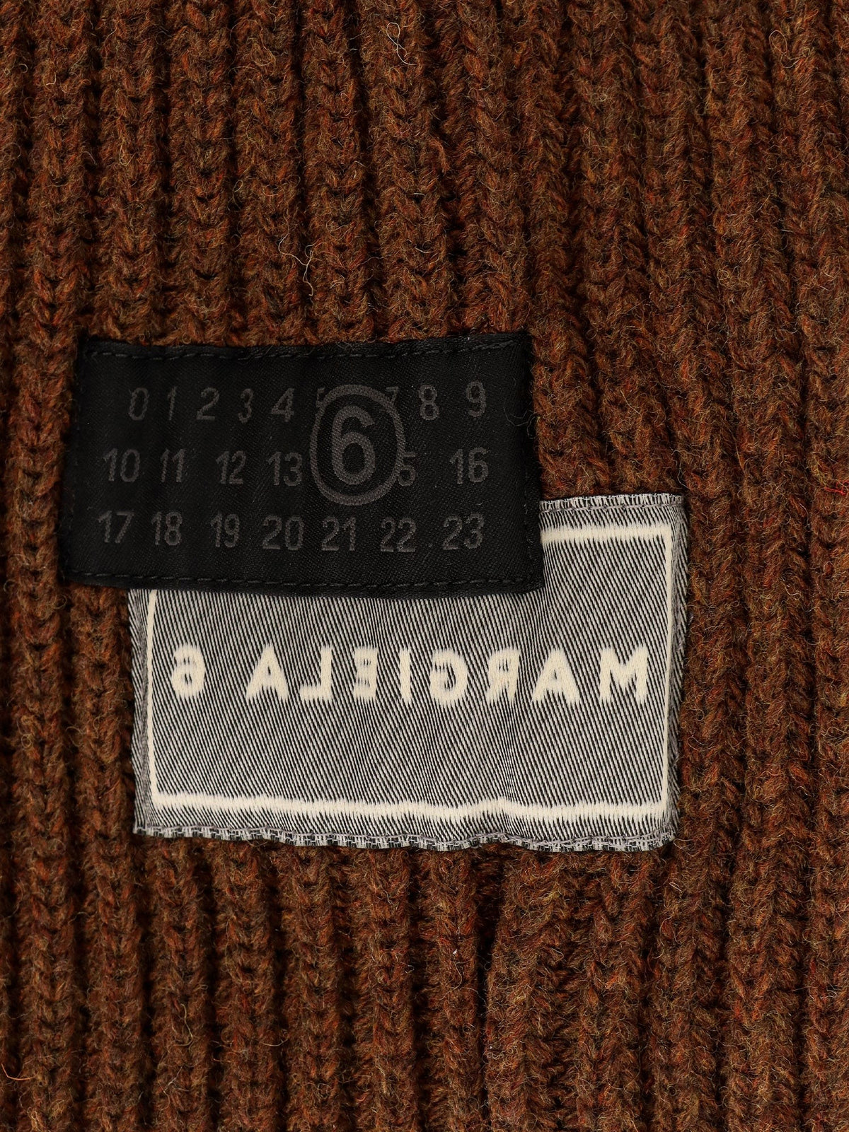 Wool blend balaclava with distressed effect