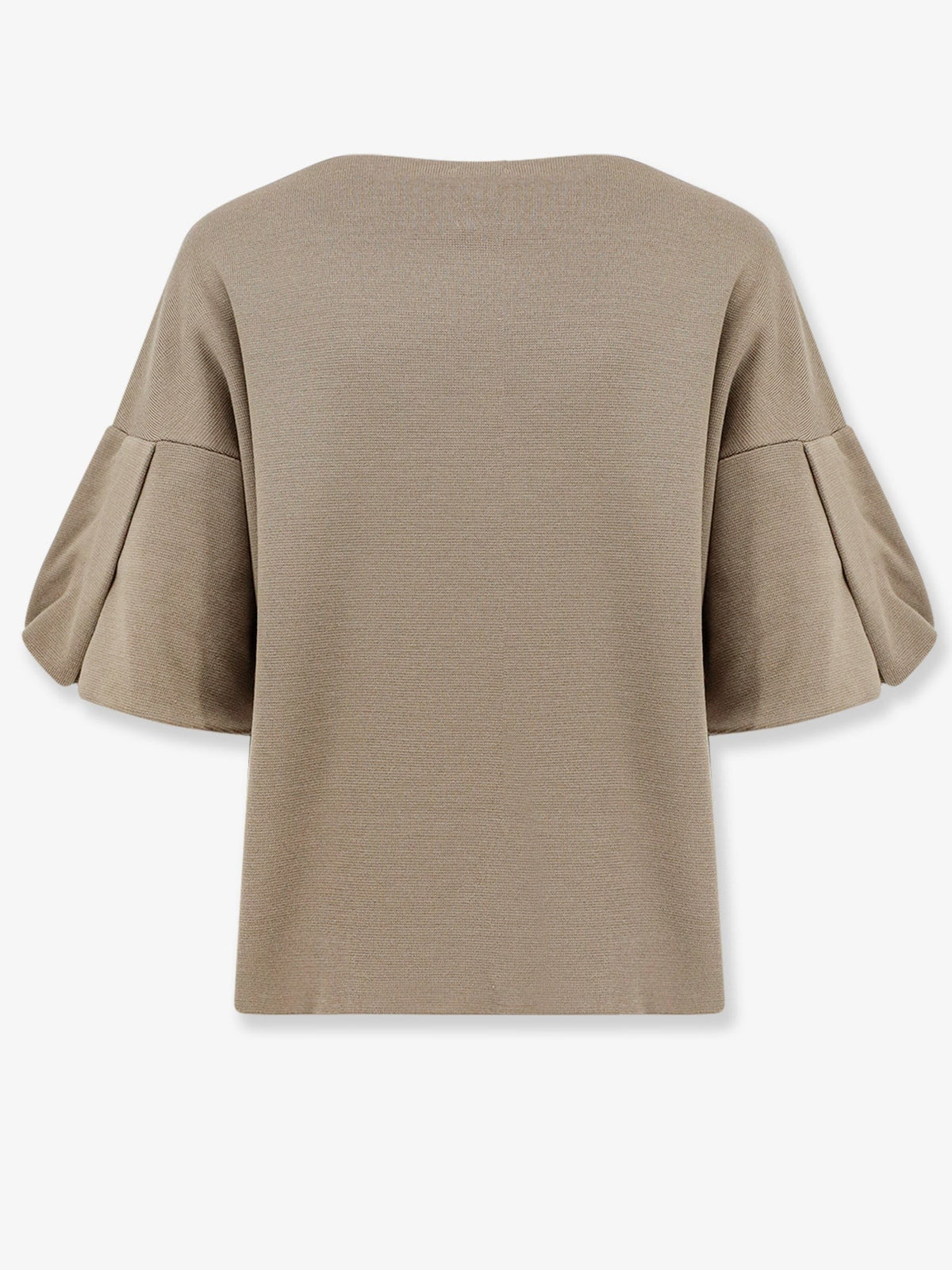 Wool blend boat neck sweater