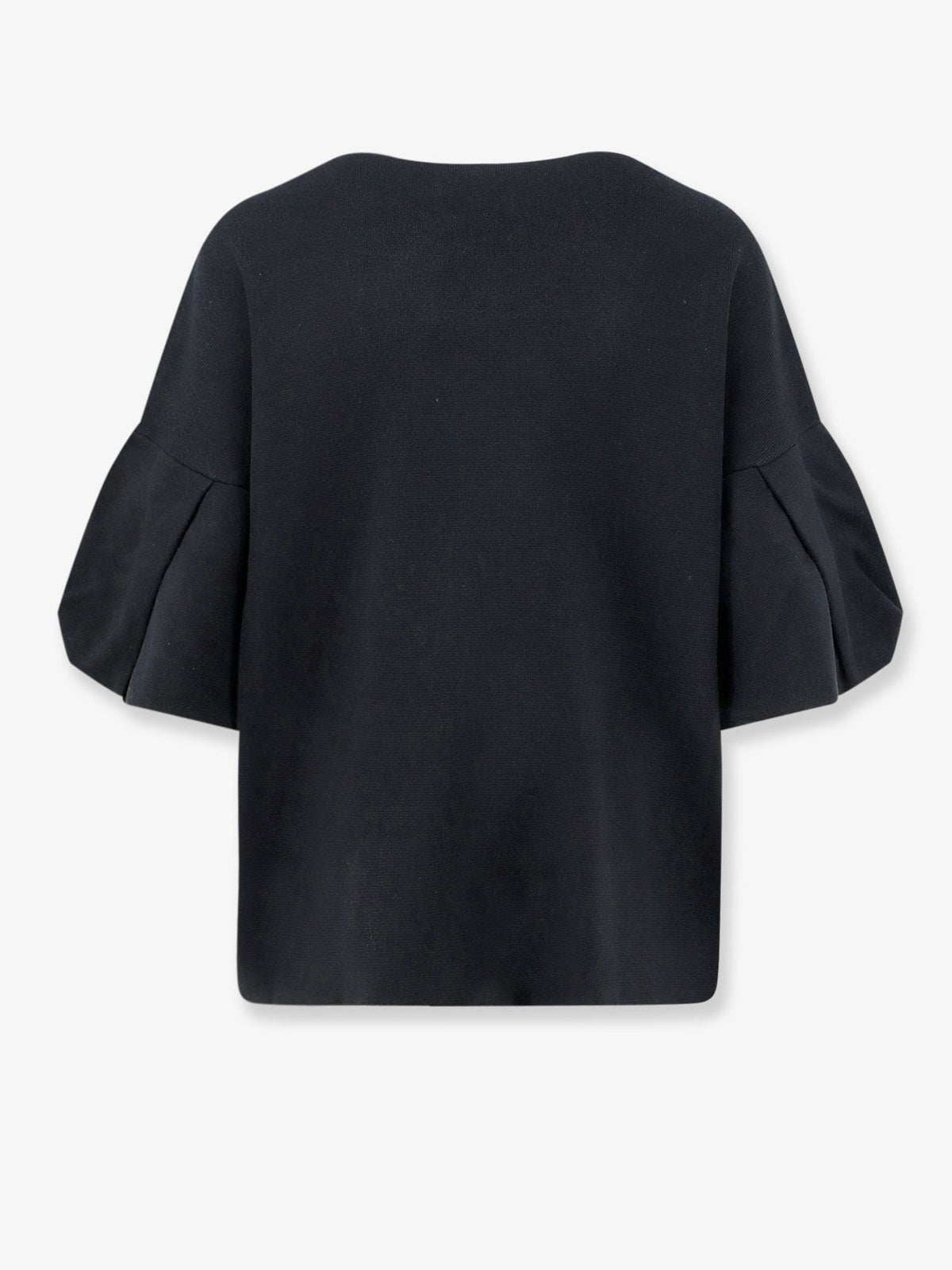 Wool blend boat neck sweater