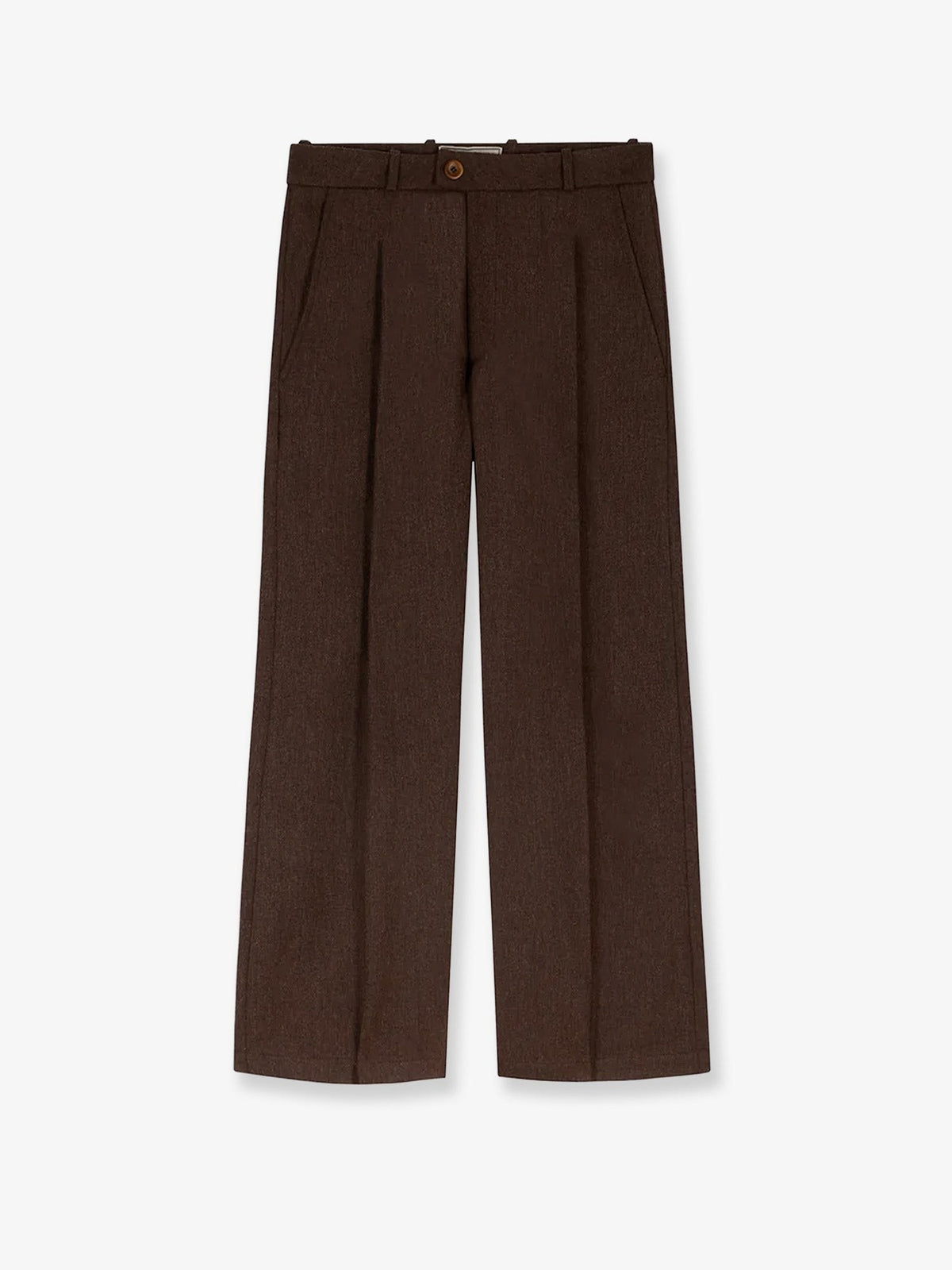Wool blend flared trousers