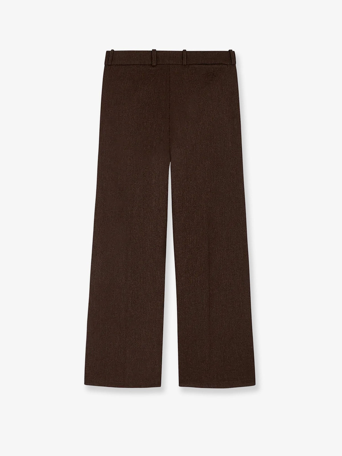 Wool blend flared trousers
