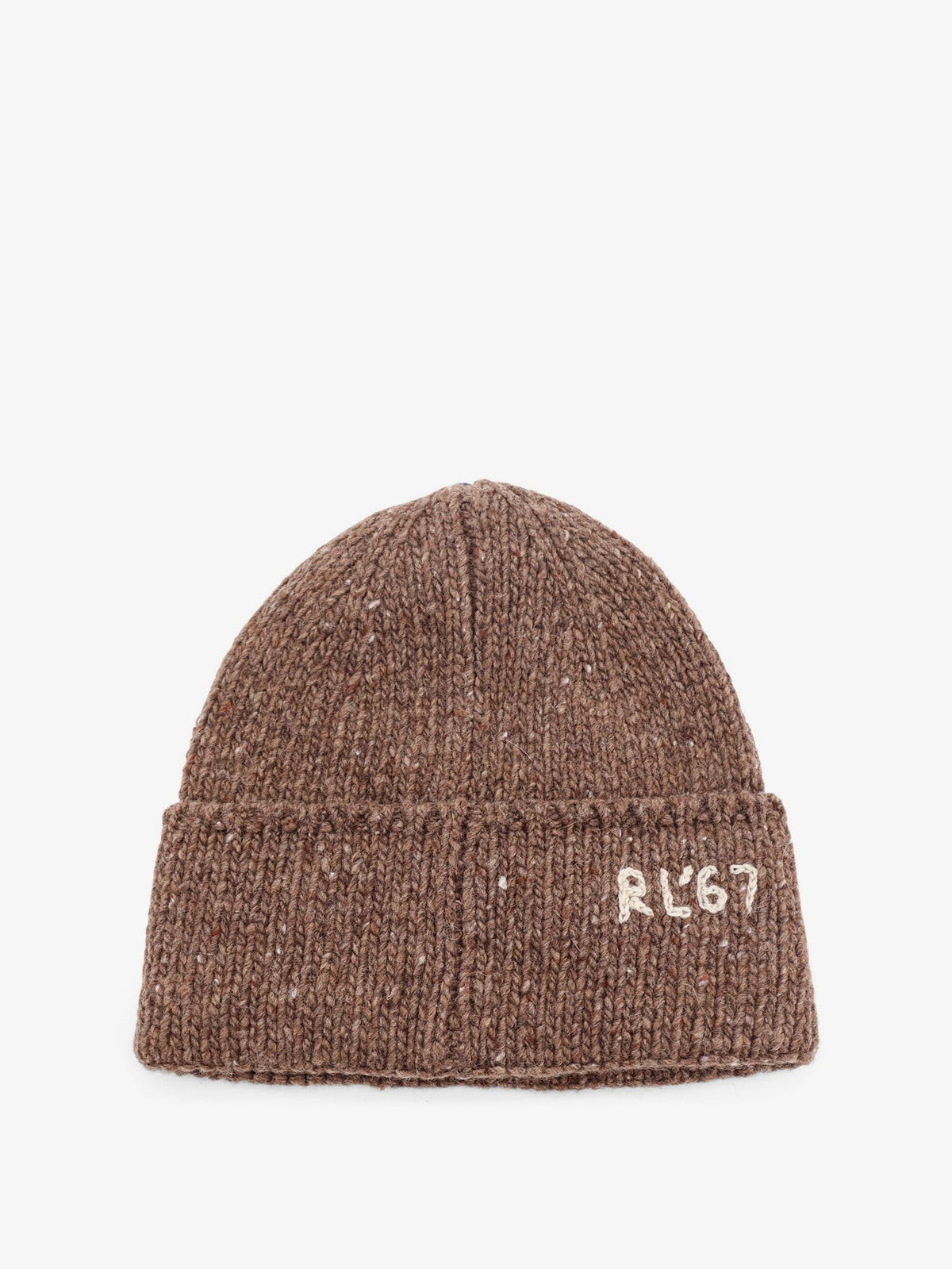 Wool blend hat with logo insert