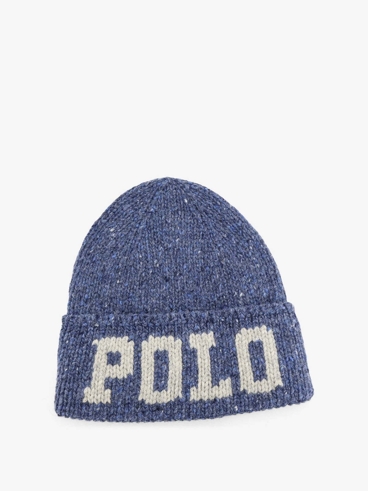 Wool blend hat with logo insert