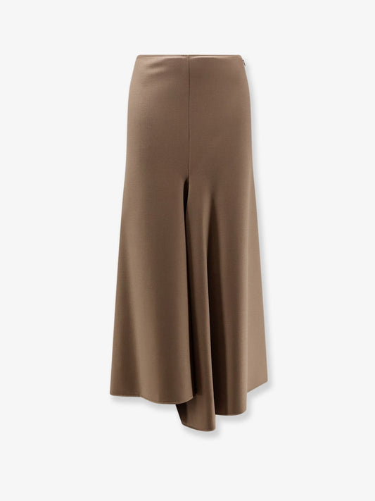 Wool blend long skirt