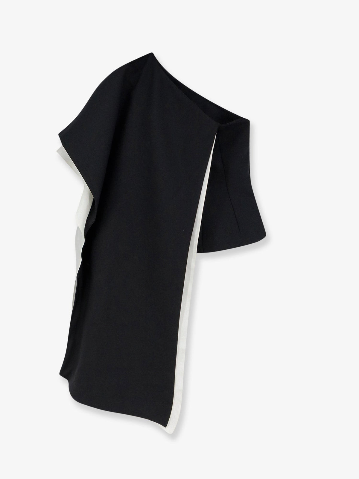 Wool blend top with silk inserts