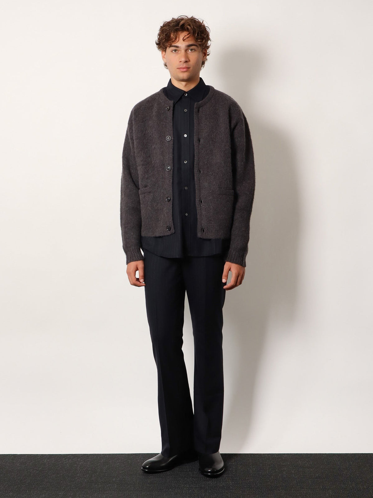 Wool blend Unisex striped shirt