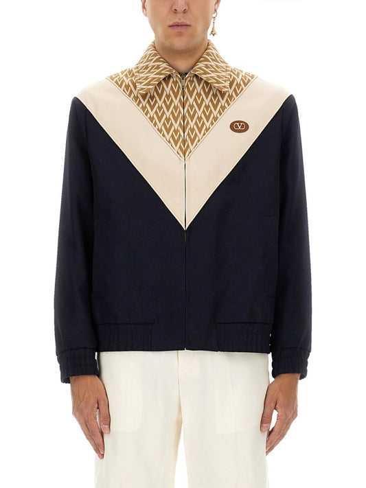 WOOL BOMBER JACKET WITH PRINT TOUTE LA V