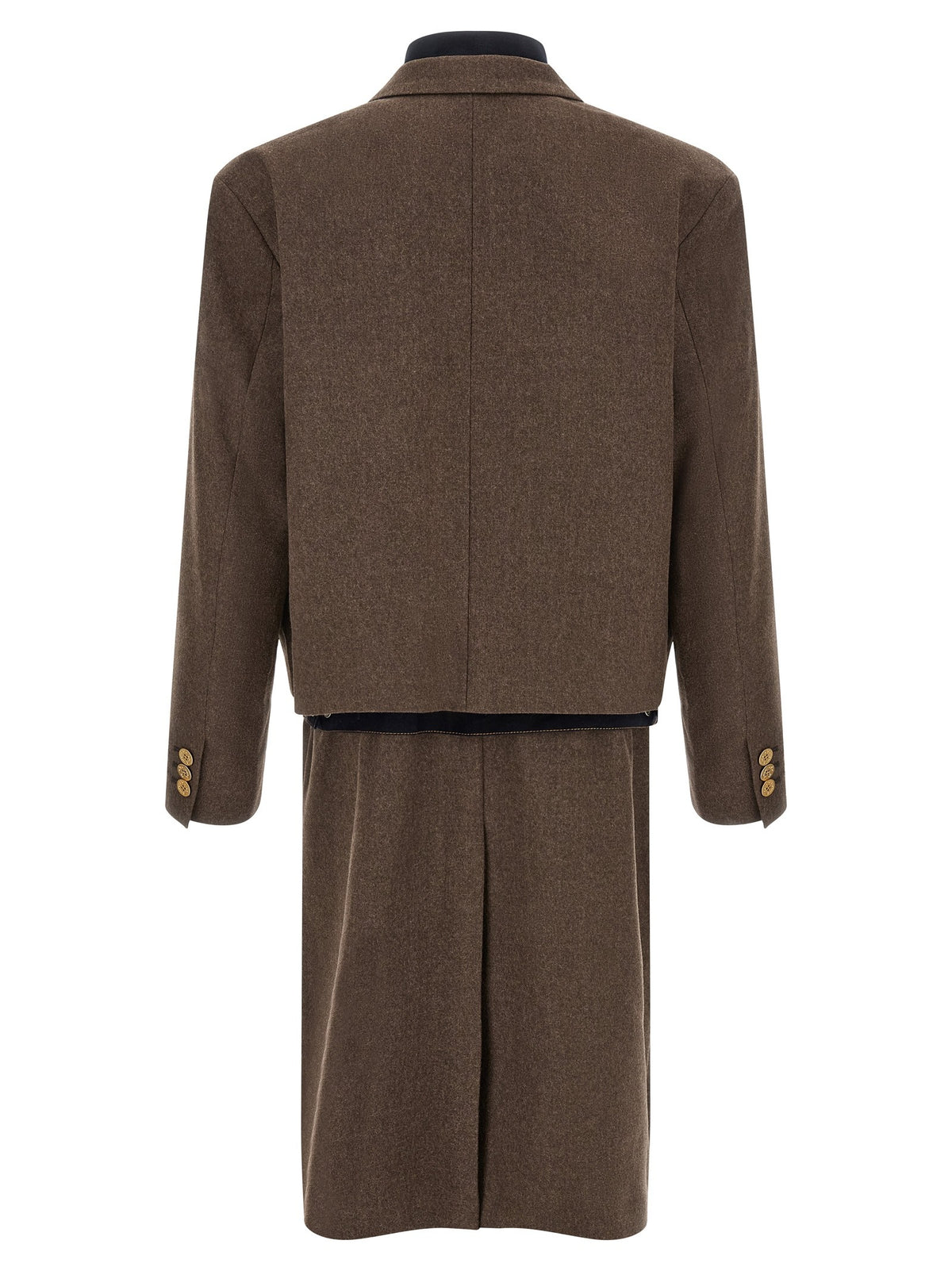 'Wool Flannel x Denim Coat' coat
