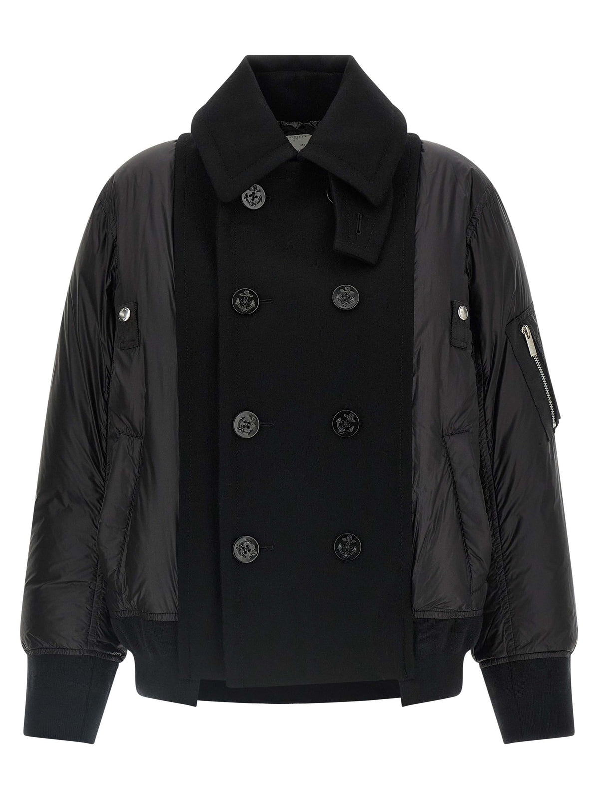 Wool insert bomber jacket