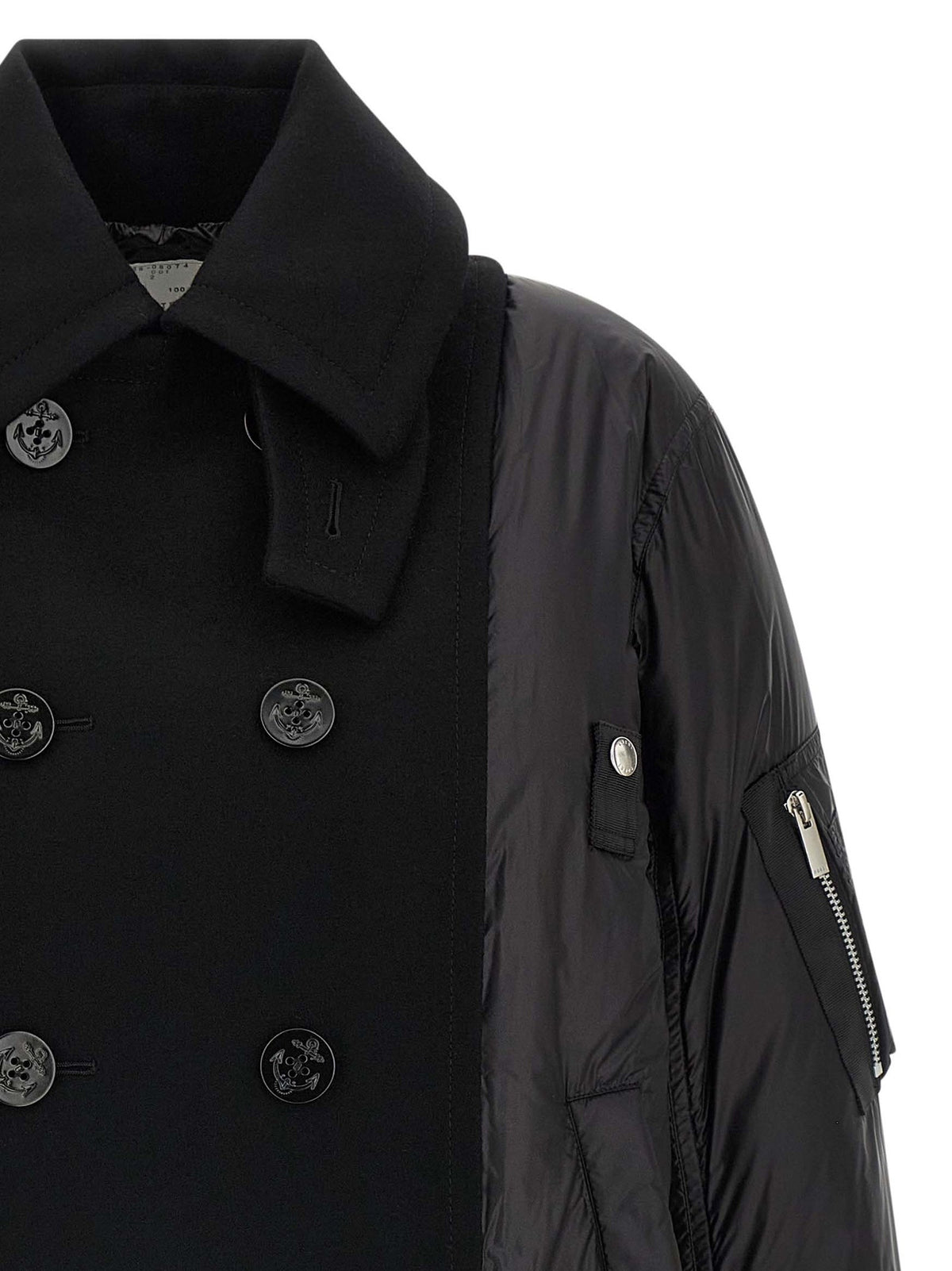 Wool insert bomber jacket