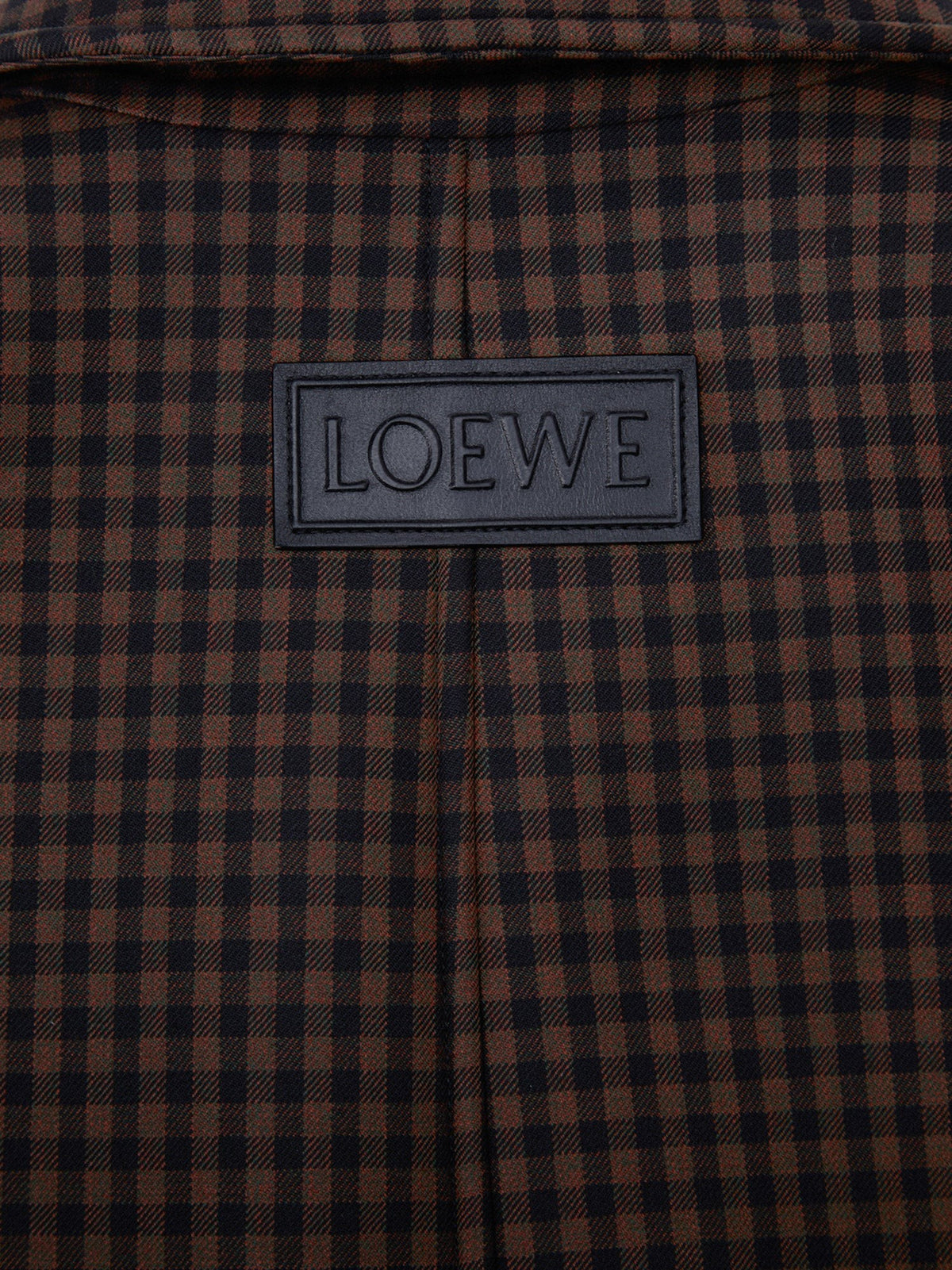 Wool jacket with checked pattern
