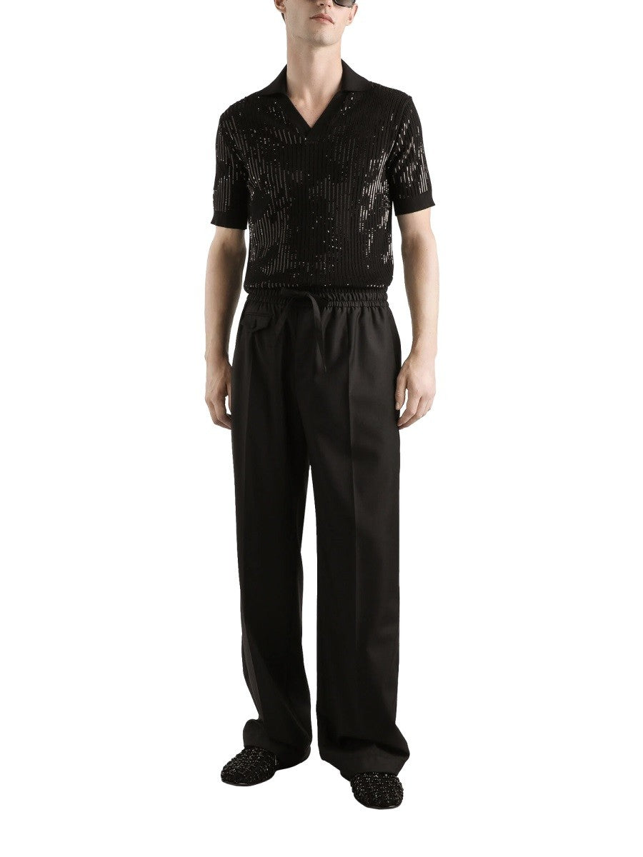 WOOL KNIT JOGGING PANTS