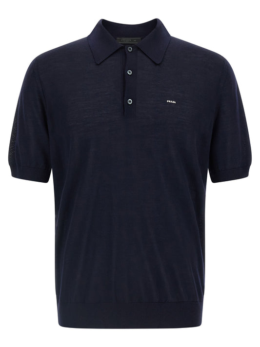 Wool polo shirt