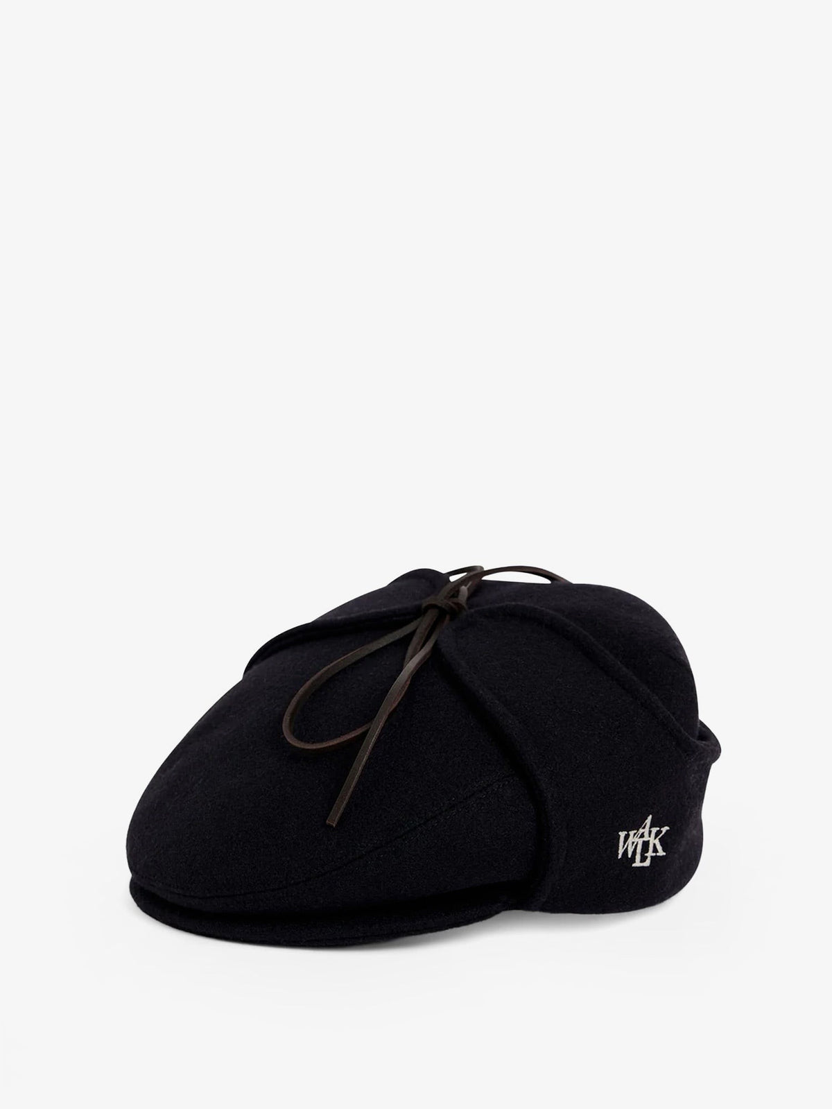 Wool Sherlock flat cap with ear flaps