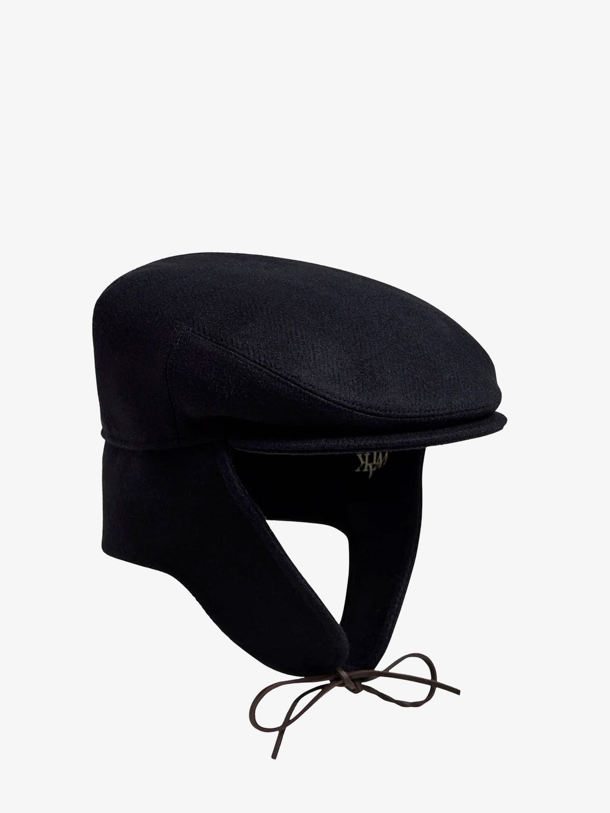 Wool Sherlock flat cap with ear flaps