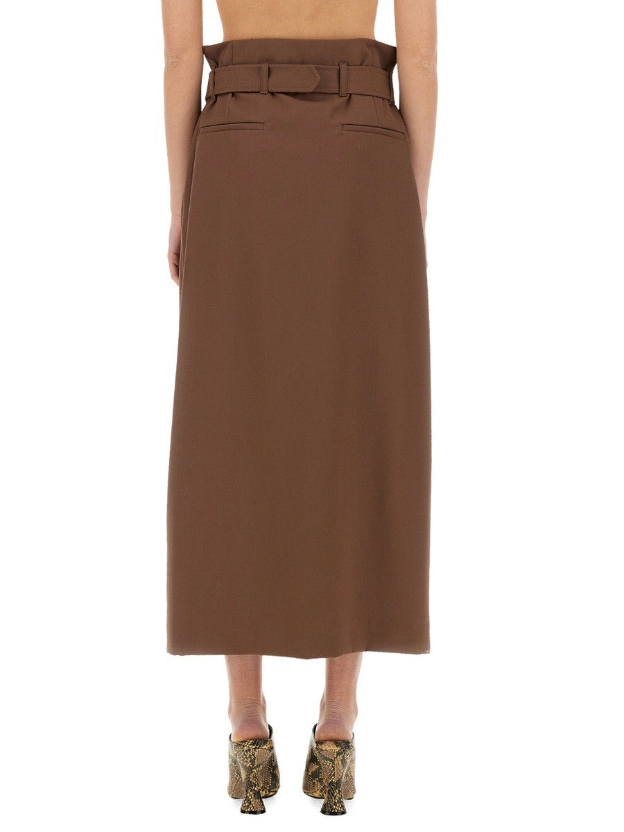 WOOL SKIRT WITH BELT