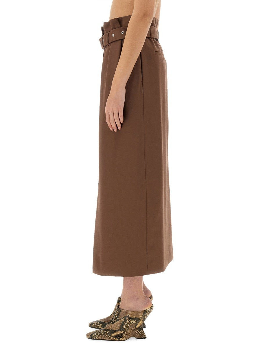 WOOL SKIRT WITH BELT
