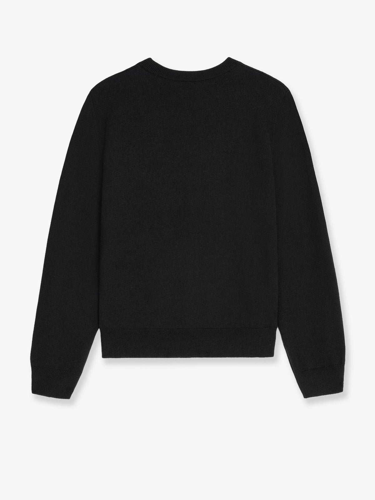 Wool sweater with logo embroidery