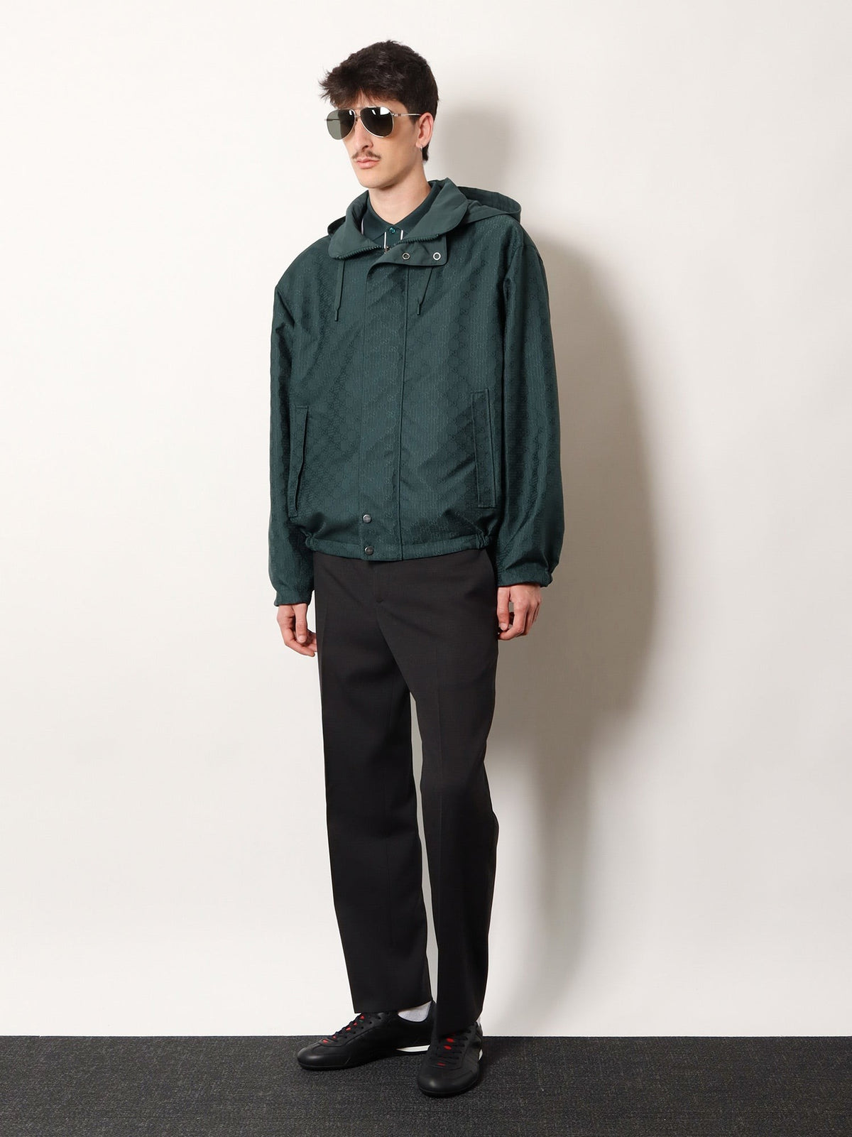 Wool trousers with Gucci detail