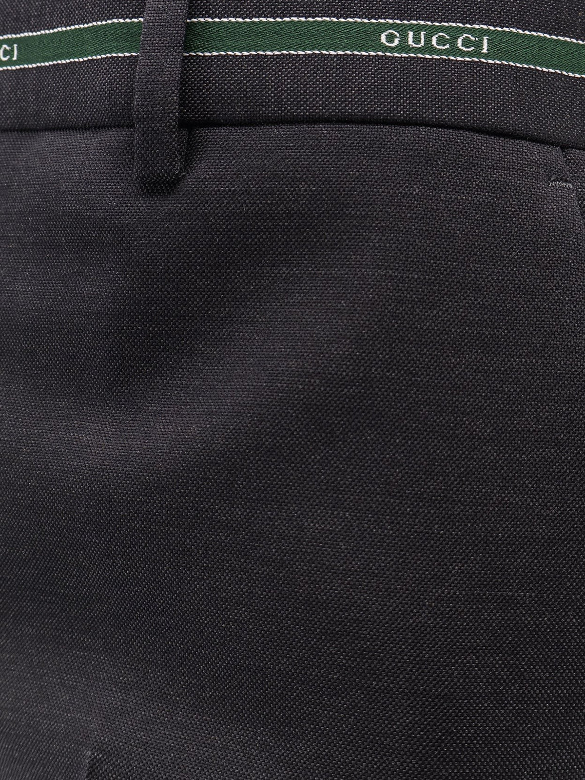 Wool trousers with Gucci detail