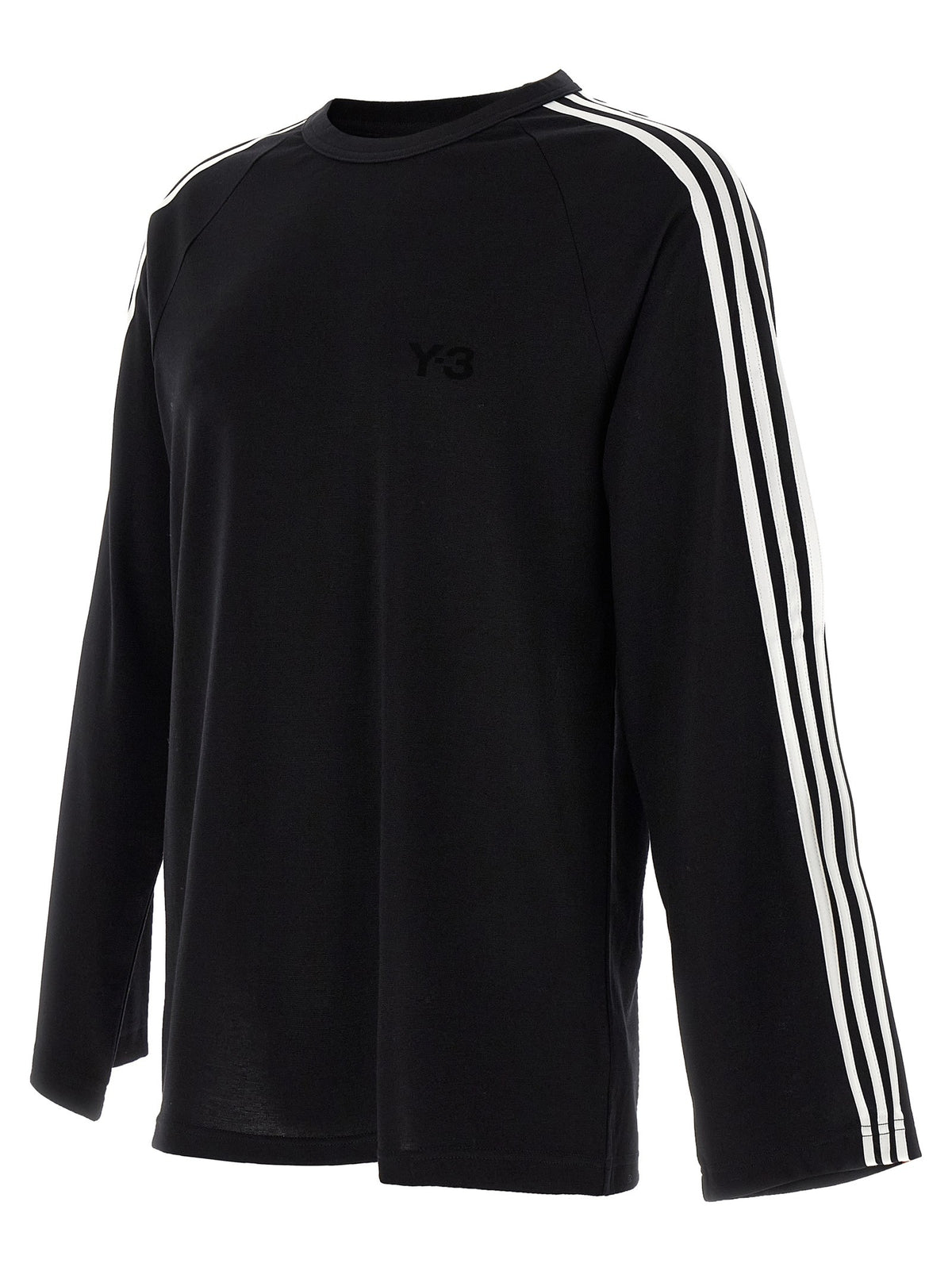تيشيرت Y-3 بكم طويل بخطوط ثلاثية