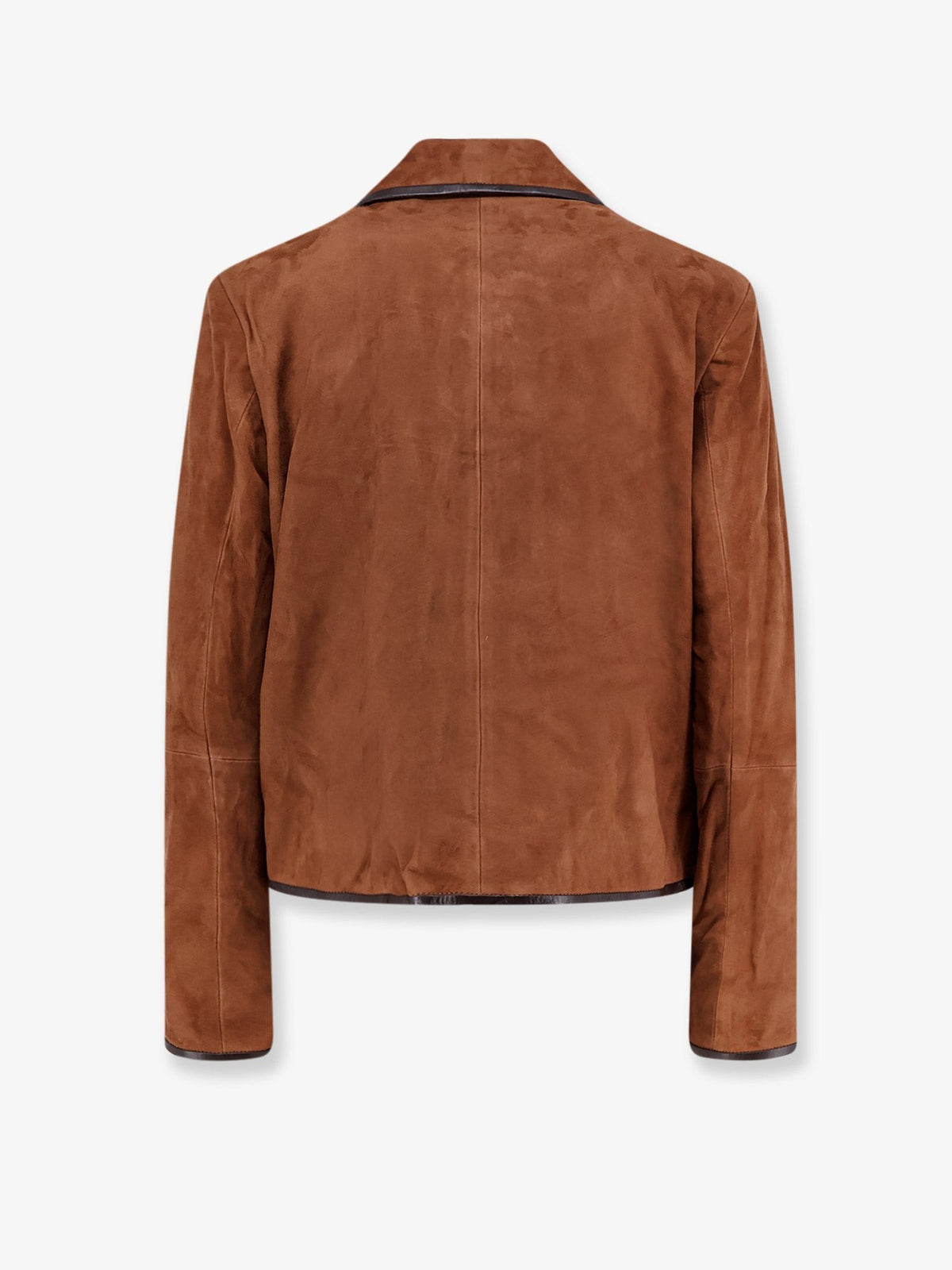 Yasmine suede jacket with leather trim