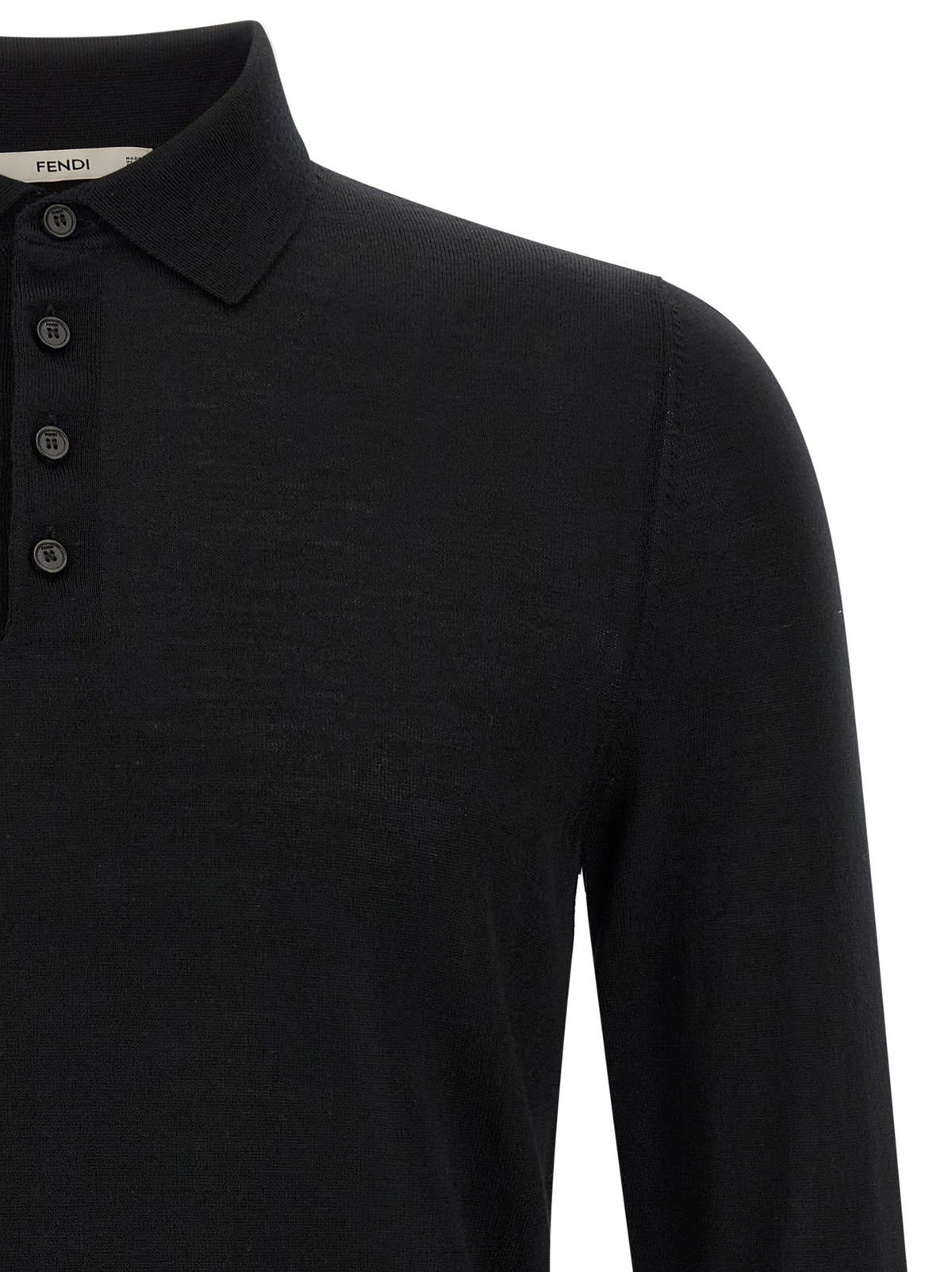 Yellow stitching polo shirt with visible thread
