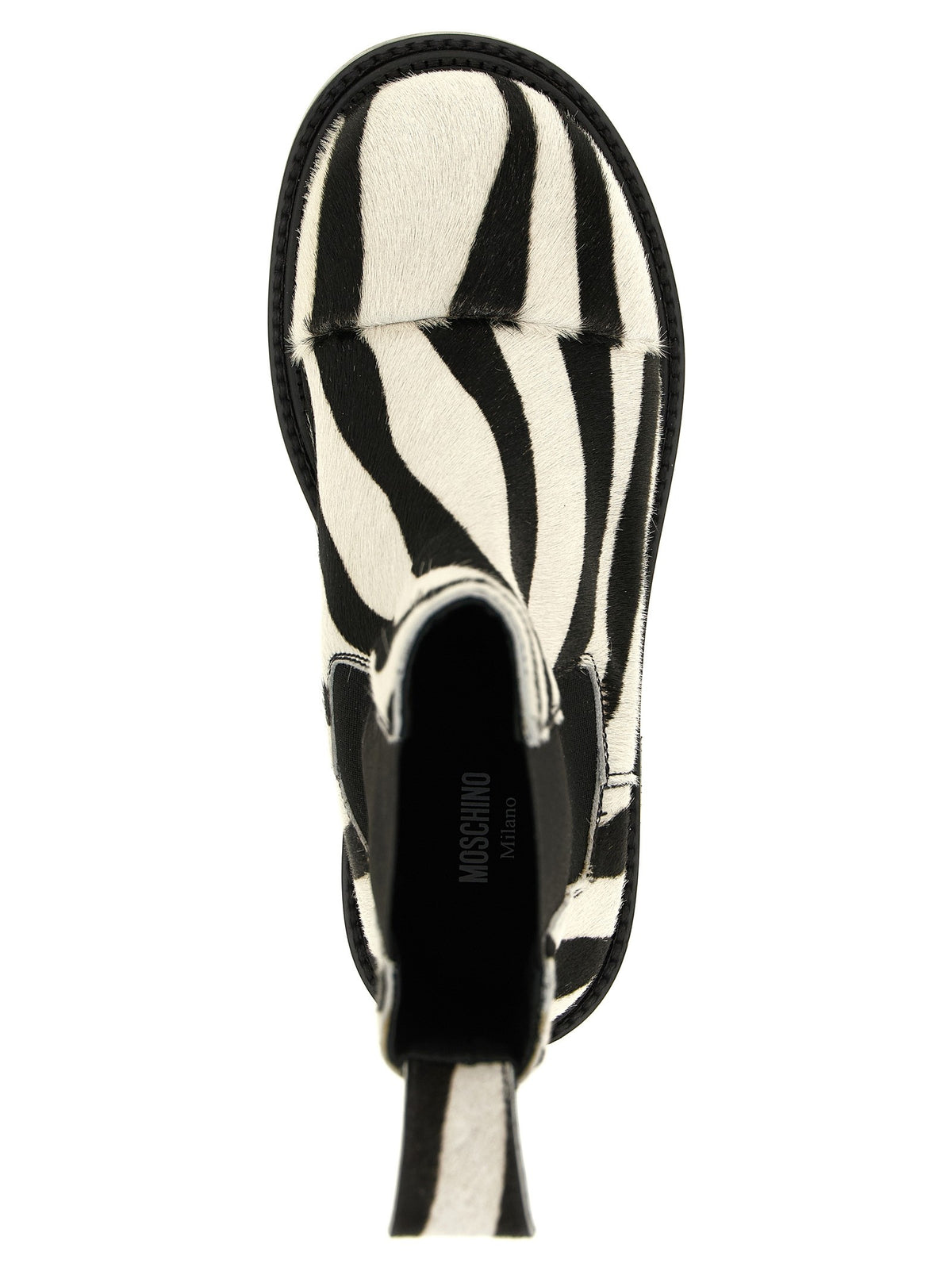 Zebra pony ankle boots